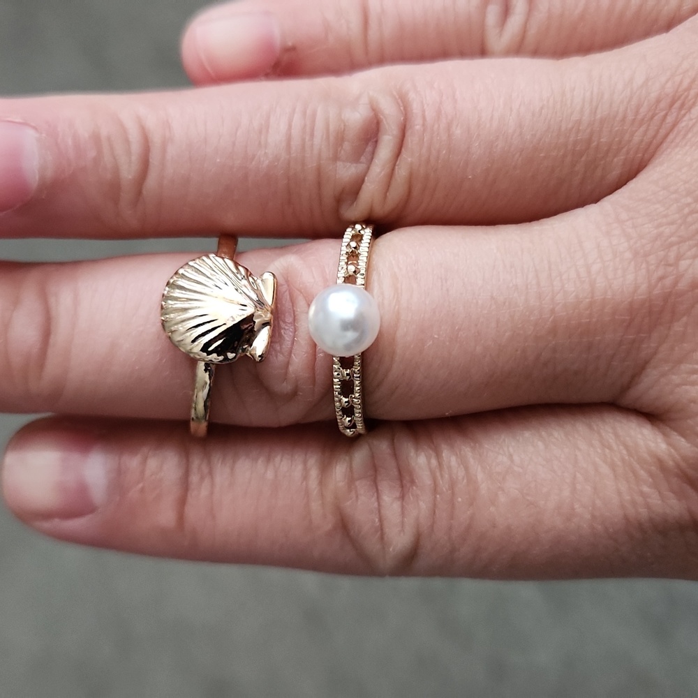 Hawaiian Gold Duo Rings SET NWOT